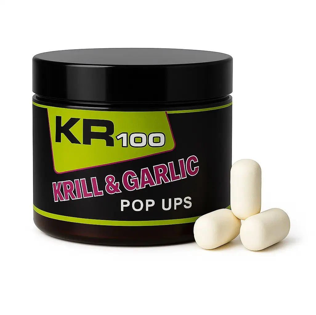 Dumbells Pop Ups Krom Quality KR100 Krill bianco Garlic