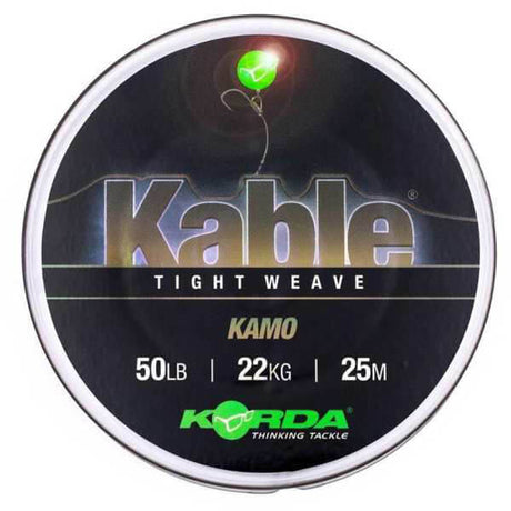 Leadcore Korda Kable Tight Weave Kamo 50 lb / 25 m - Tienda Carpfishing