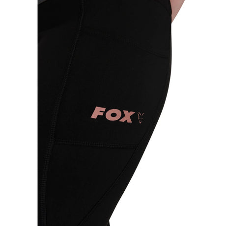 Leggins Mujer Fox Black Lined - Tienda Carpfishing