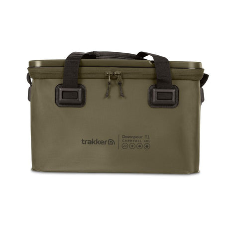 Macuto Trakker Downpour T1 L Verde 40 litros - Tienda Carpfishing