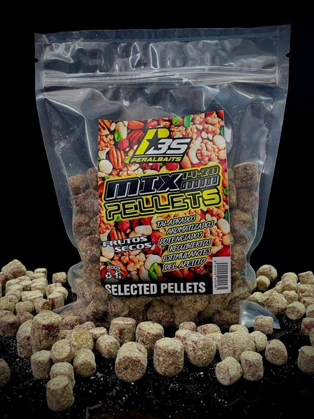 Mix Pellets Peralbaits Frutos Secos 14 - 20 mm - Tienda Carpfishing