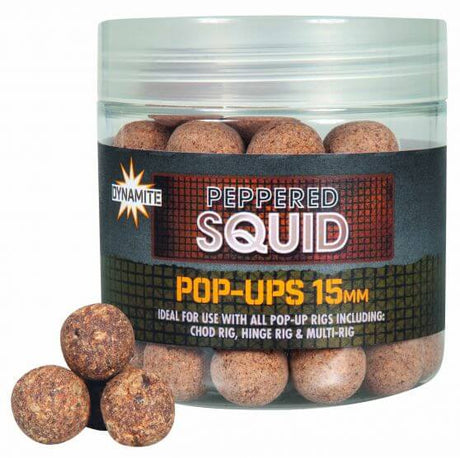 Pop Ups Dynamite Baits Peppered Squid 15 mm - Tienda Carpfishing