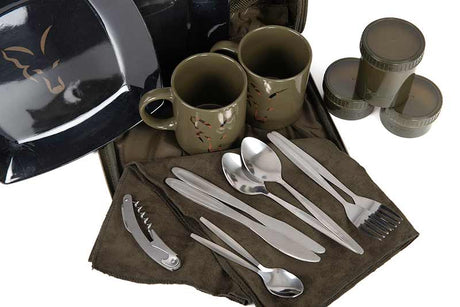 Set de cubiertos Fox Camolite 2 Personas - Tienda Carpfishing