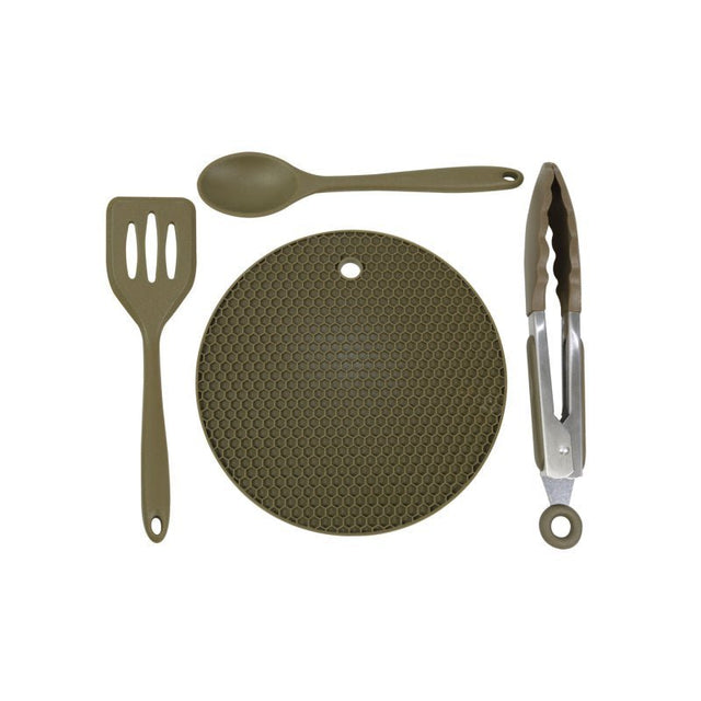 Set de utensilios de silicona Trakker Armolife - Tienda Carpfishing