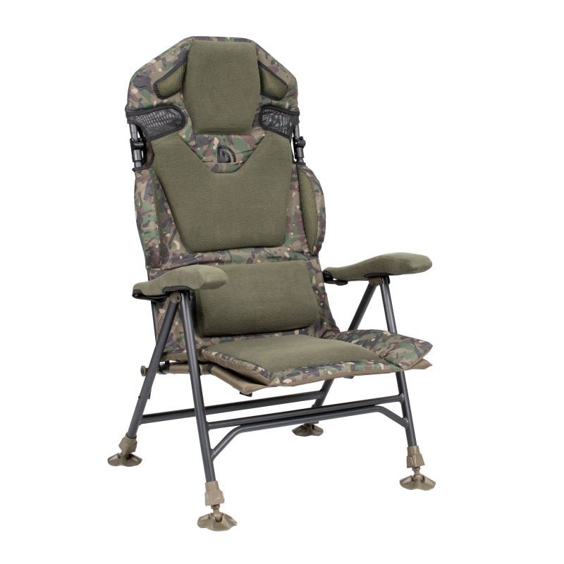 Silla Trakker Levelite Camo reclinable alta - Tienda Carpfishing