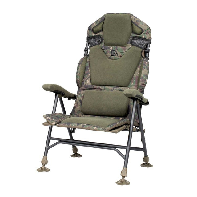 Silla Trakker Levelite Camo reclinable alta - Tienda Carpfishing