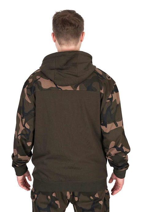 Sudadera Fox LW Caqui y Camo con capucha y cremallera - Tienda Carpfishing