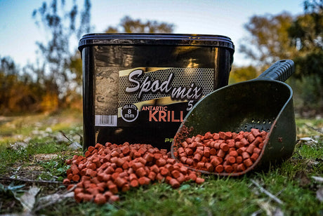 Cubo Pellets Spod Mix Pro Elite Baits Gold Antartic Krill 5 kg 1