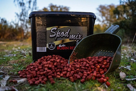 Cubo Pellets Spod Mix Pro Elite Baits Gold Robin Red 5 kg 1