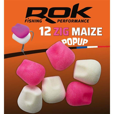 Maiz Zig Pop Up Rok Fishing Rosa Blanco