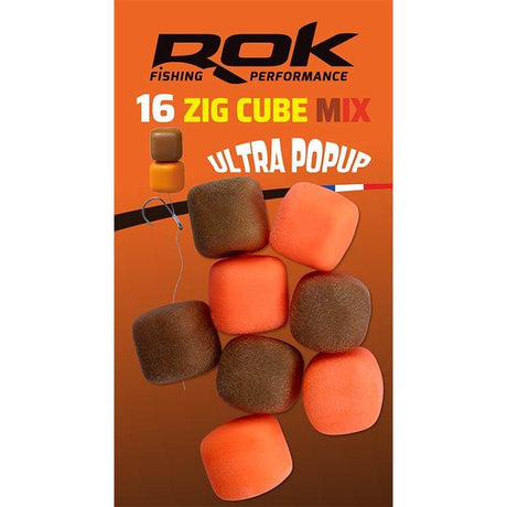 Pop up Zig Cube Rok Fishing Naranja Marron 10