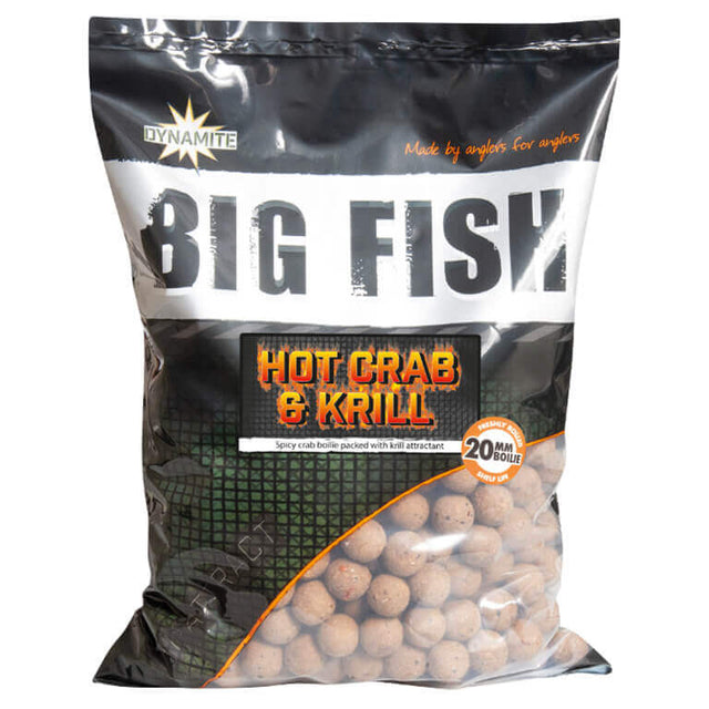 Boilies Dynamite Baits Hot Crab Krill 20 mm - Tienda Carpfishing