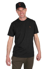 Camiseta Fox Collection T Negra y Naranja - Tienda Carpfishing