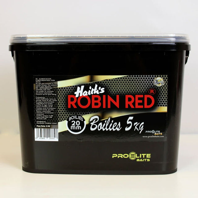 Cubo Pro Elite Baits Boilies Gold Robin Red 5 kg – 20 mm - Tienda Carpfishing