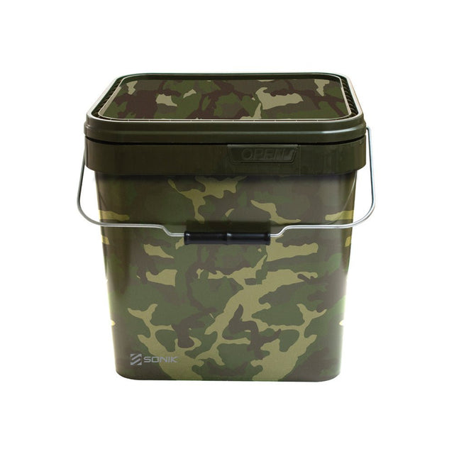 Cubo Sonik Square Camo 17 Litros - Tienda Carpfishing