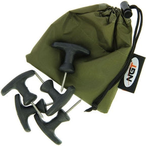 Pack 10 Clavijas para refugio NGT - Tienda Carpfishing