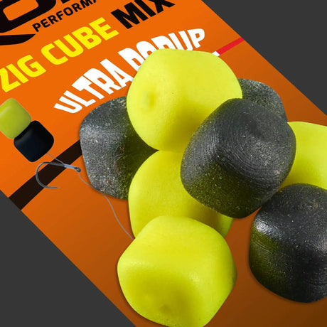 Pop up Zig Cube Rok Fishing Amarillo/Negro 12 - Tienda Carpfishing