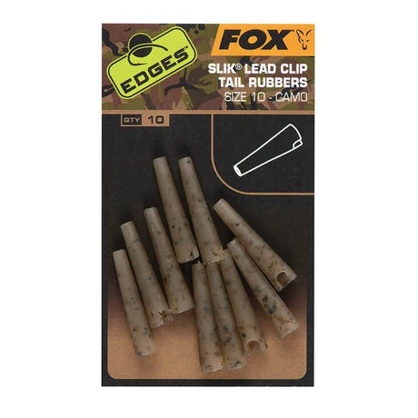 Safety Lead Clip Tail Rubbers Fox Camo 10 - Tienda Carpfishing