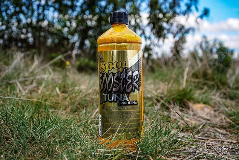 Spod Booster Pro Elite Baits Gold Tuna Spirulina 1000 ml - Tienda Carpfishing
